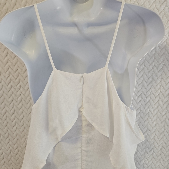 BB Dakota White Halter Neck Style Kaless Dress Size 6 - Picture 7 of 12